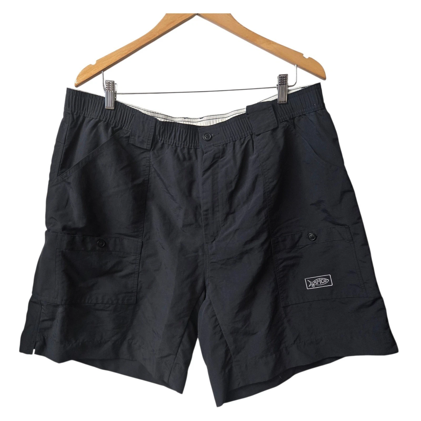 AFTCO Cargo Shorts Black Size 42 American Fishing Tackle Co.
