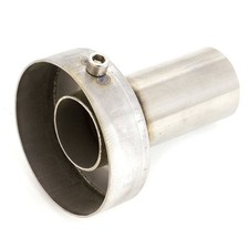 Lextek Exhaust YP4 Stubby Silencer Baffle Bolt-On Stainless Steel Silver Matte