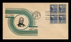DR JIM STAMPS US COVER JAMES K POLK PRESIDENTIAL SERIES FDC SCOTT 816 BLOCK OF 4