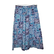 Hilo Hattie Vintage Cotton Blend Cropped Culottes, Wide-Leg Pants, Size Small