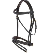 Covalliero Trensenzaum Classic schwarz, Cob T4 Trense Pferd Vollblut Leder