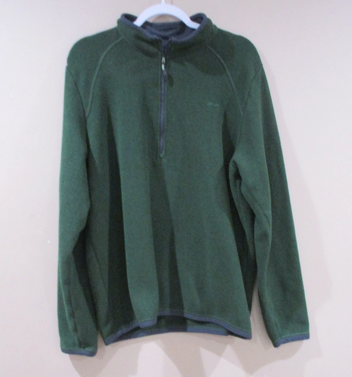 Koppen Outdoors 1/4 Zip Fleece Pullover Men's Size Large Green Sweater