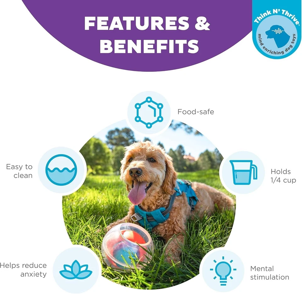 Dog Boredom Buster - Rumble Topsy Treat Ball. Dog Game For Mental Stimulation. - Image 2 of 4