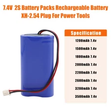 2S1P 7.4V Li-ion Rechargeable Batteries Pack 1200Mah 2200Mah 3500Mah XH2.54 Plug