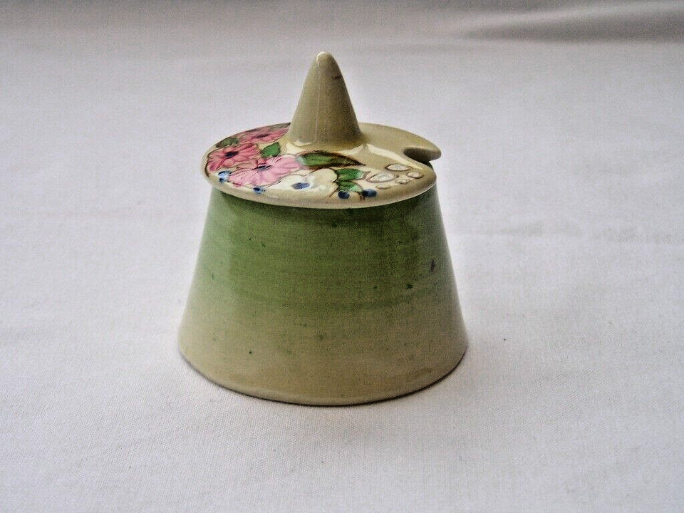 Small Clarice Cliff pottery floral mustard pot Wilkinson Ltd eBay