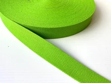 Heavy Cotton Webbing 1.5 Inch - Lime Green - 6 yards