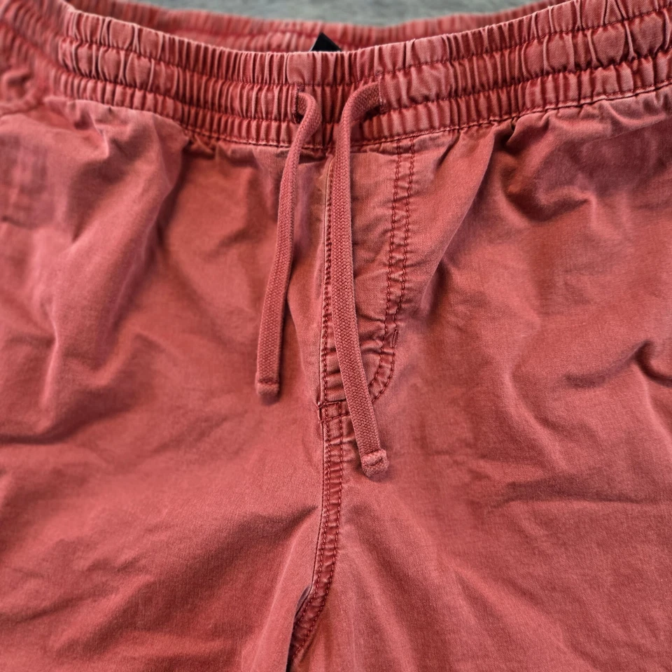 Pantalones Cortos de Verano Vans Para Hombre Talla Pequeña Rojo Algodón Elástico Cintura Calce Relajado Foto 2 de 4