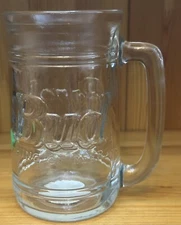 Budweiser BUD King of Beers 5.5" Glass Beer Mug Tankard  Anheuser Busch - 17 oz.