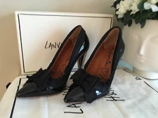 BRAND NEW IN BOX! LANVIN FOR H&M HM BLACK LEATHER  PUMPS SHOES SIZE EUR 39