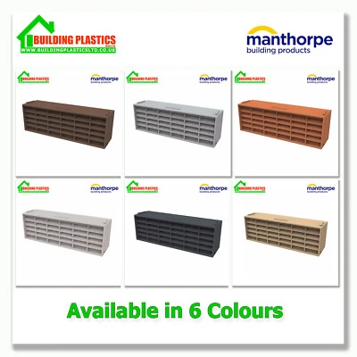 MANTHORPE AIRBRICK 9"x3" TERRACOTTA - GREY - WHITE - BROWN - BLUE/BLACK - BUFF