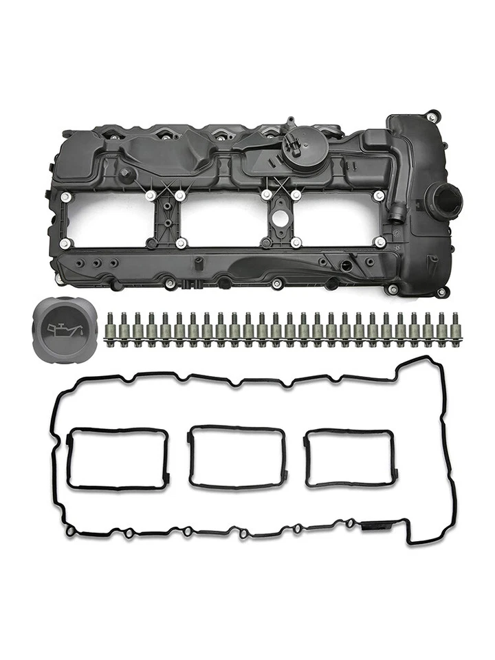 Valve Cover w/ Gasket+Cap 11127570292 For BMW N55 135i 335i 535i 640i 740i - Image 2 of 4