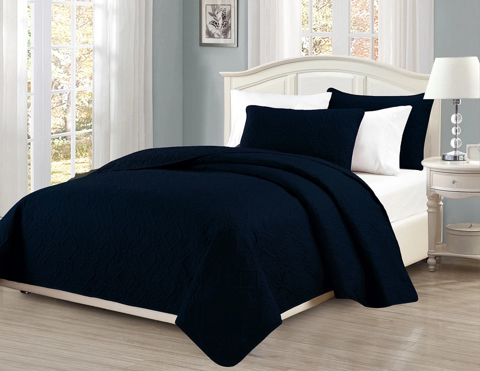 Colcha de diamante de 3 piezas Mk Collection King/California King talla grande 118"x106"... Foto 2 de 2