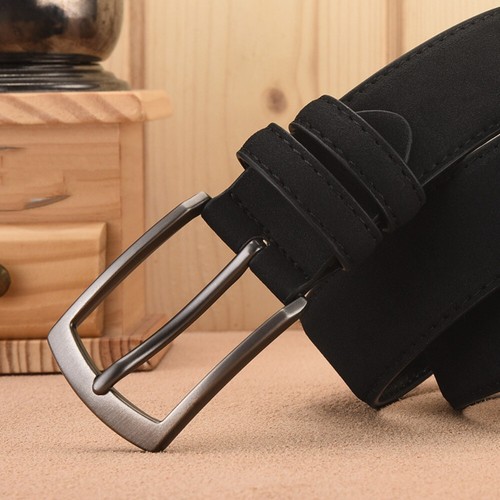 Adjustable Men's Suede Belt Leisure Pants Accessories Metal Buckle Belt Male - Picture 8 of 14