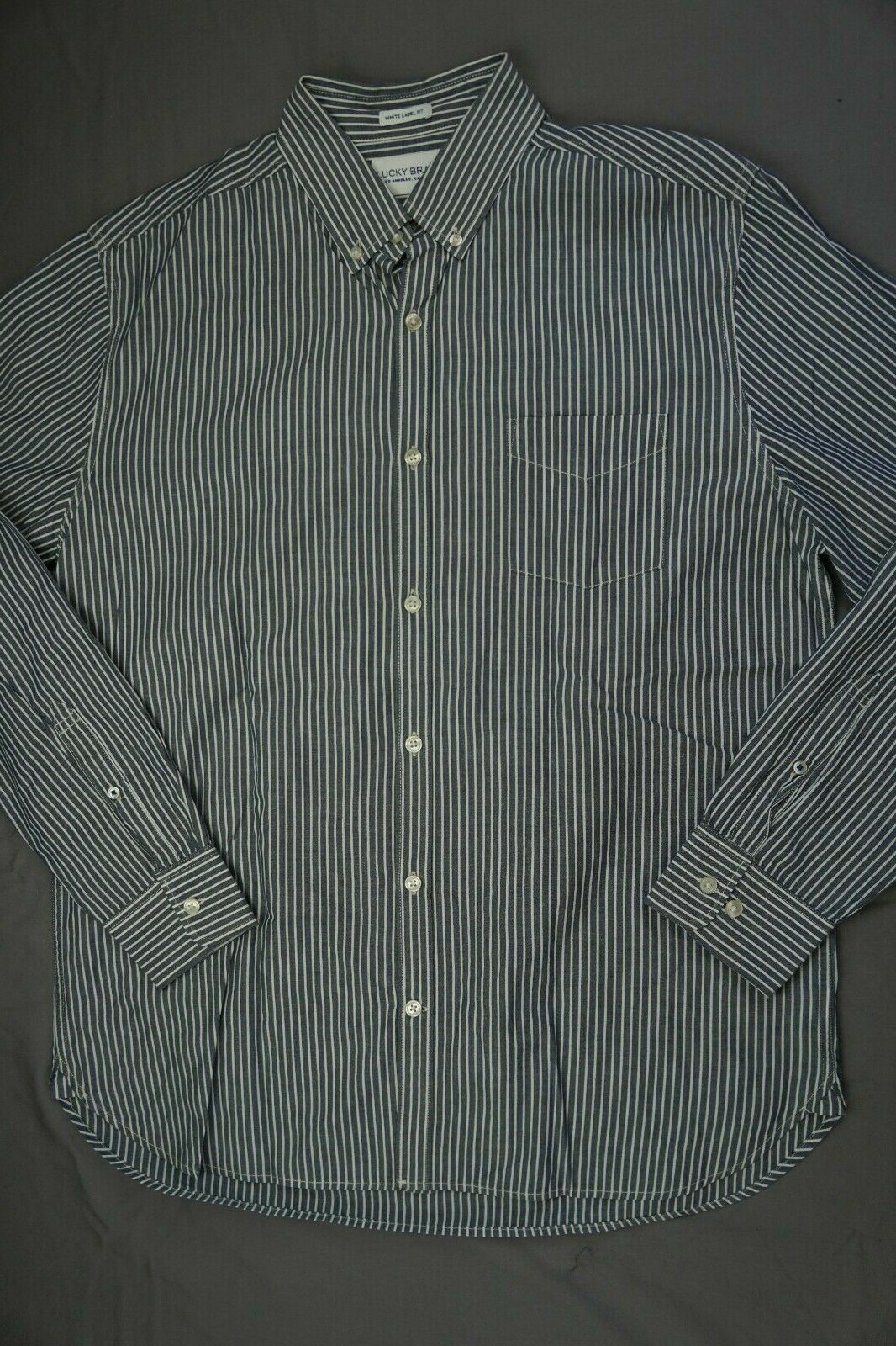 Lucky Brand White Label Fit Long Sleeve Button Fr… - image 1