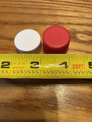 Lot of Over 200 *NEW* 100 White & 100 Red Plastic Bottle Caps  Arts, Crafts - Picture 4 of 5