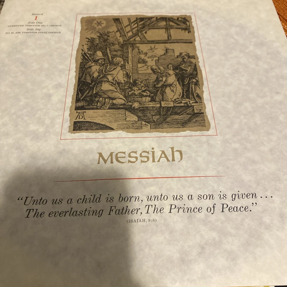 MESSIAH G F Handel Sir M. Sargent 3 LP Album Box Set Includes Original Booklet - Image 4 of 4