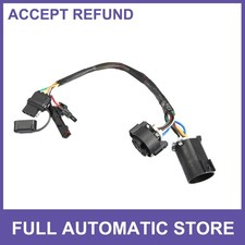 Single 7 Pin To 4 Way Tailgate Light Flat Trailer Wiring Harness Universal Black