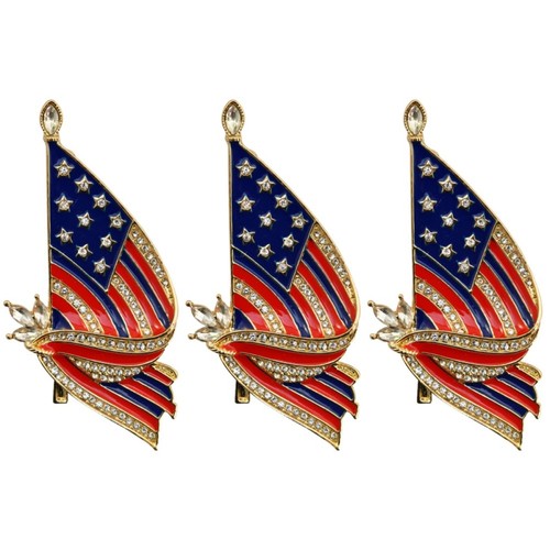  Zestaw 3 broszek przypinka igły do broszek dla kobiet flaga narodowa vintage - Zdjęcie 7 z 12