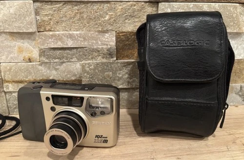 Pentax IQZoom 115M 35mm Point & Shoot Film Camera! w/ Soft Case