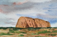 ORIGINAL WATERCOLOUR - Uluru, Ayers Rock, Australia