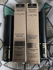 Lancome Hypnose Drama 01 Excessive Black Mascara Deluxe Mini 0.13 oz Lot of 2