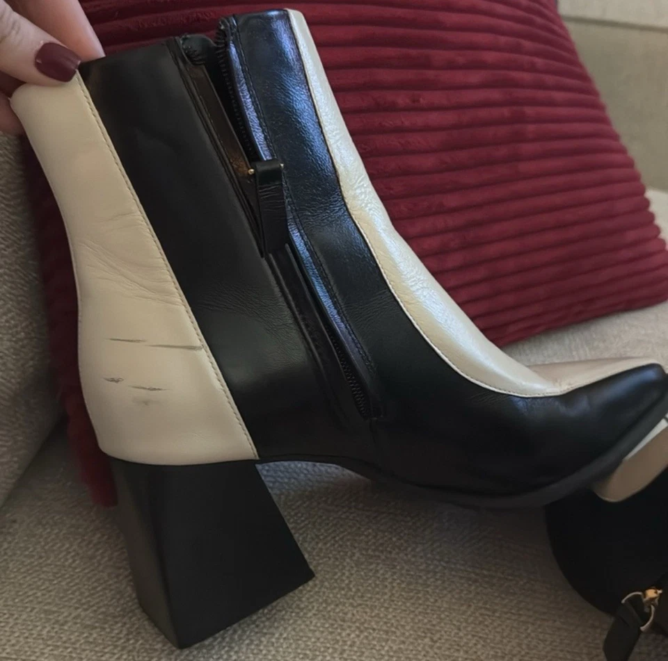 Botines Holy-Grail2 Colorblock Cuero Tacón Bloque - Talla 9 Foto 3 de 4