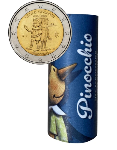 €2 EURO ITALY 2026 - PINOCCHIO - COLLODI ROLL 25 PIECES
