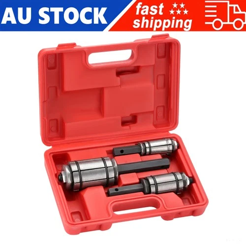 3 PCS Car Tail Pipe Expander Set Muffler Exhaust Pipe Dent Remover Tool Kit RED