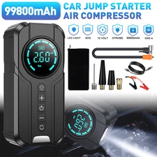 99800mAh 1000A Peak Car Jump Starter with Air Compressor Power Bank Jump Box 12V