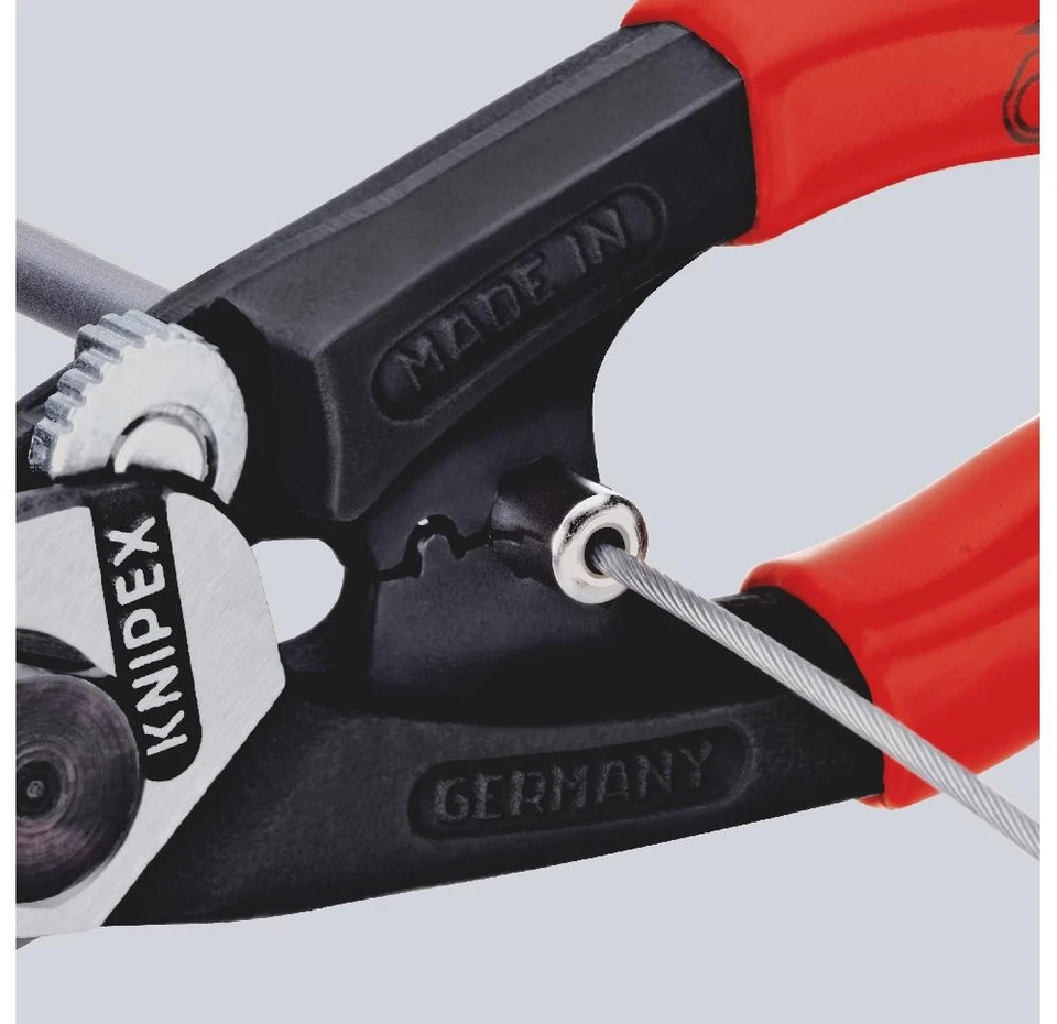 KNIPEX 95 62 190 Drahtseilschere geschmiedet mit Mehrkomponenten-Hüllen 190 mm - Bild 2 von 4