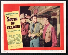 South Of St. Louis 11"x14" Lobby Card Douglas Kennedy Joel McCrea Zachary Scott
