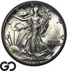 1942 Walking Liberty Half Dollar, Blast White Solid Gem BU++