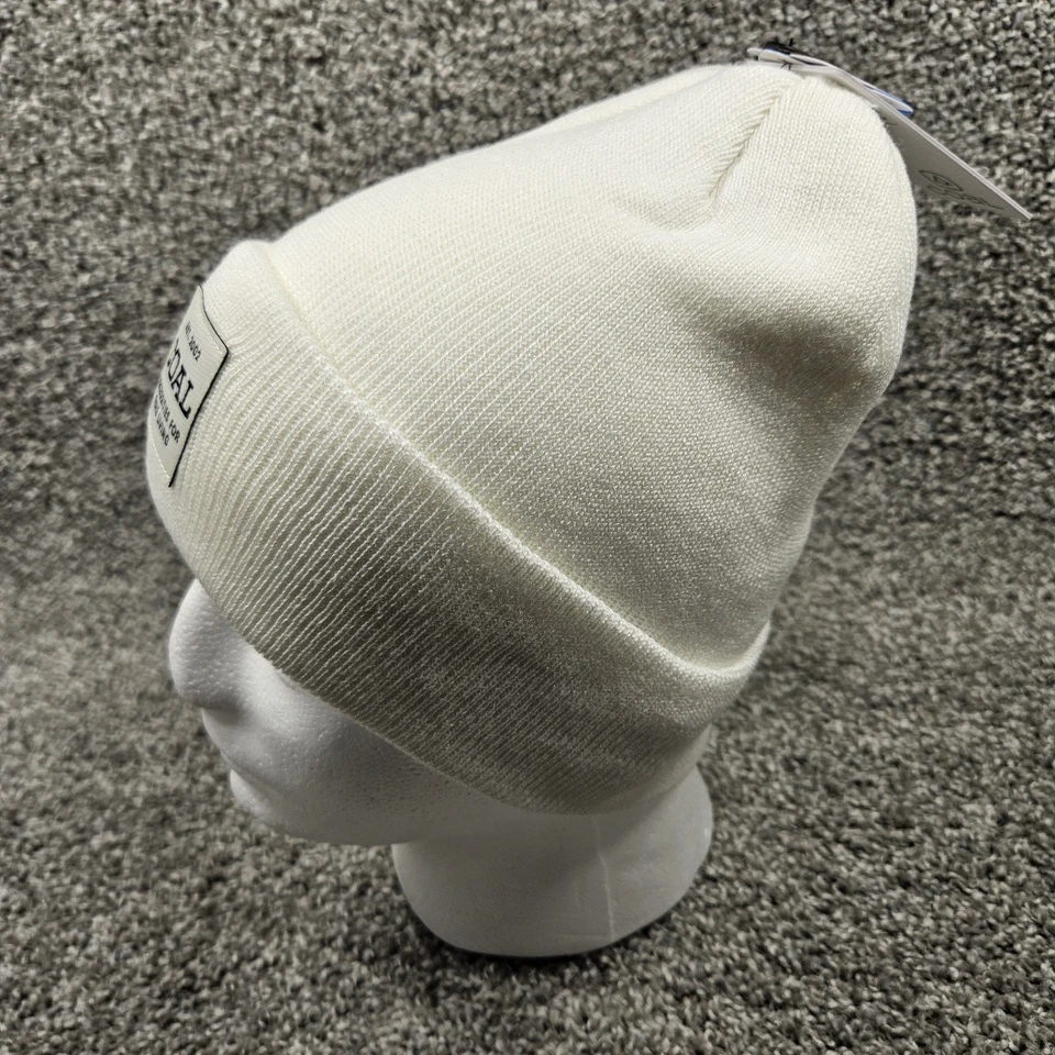 Uniforme de carbón de longitud media tejido puño gorro calce blanco unisex talla única para la mayoría Foto 3 de 4