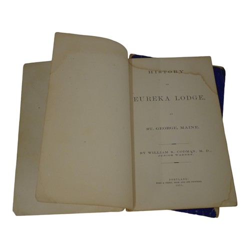 Lot 3 Volumes History Masonic Eureka Lodge No. 84 St. George Maine 1855 to 1924 - Picture 3 of 15