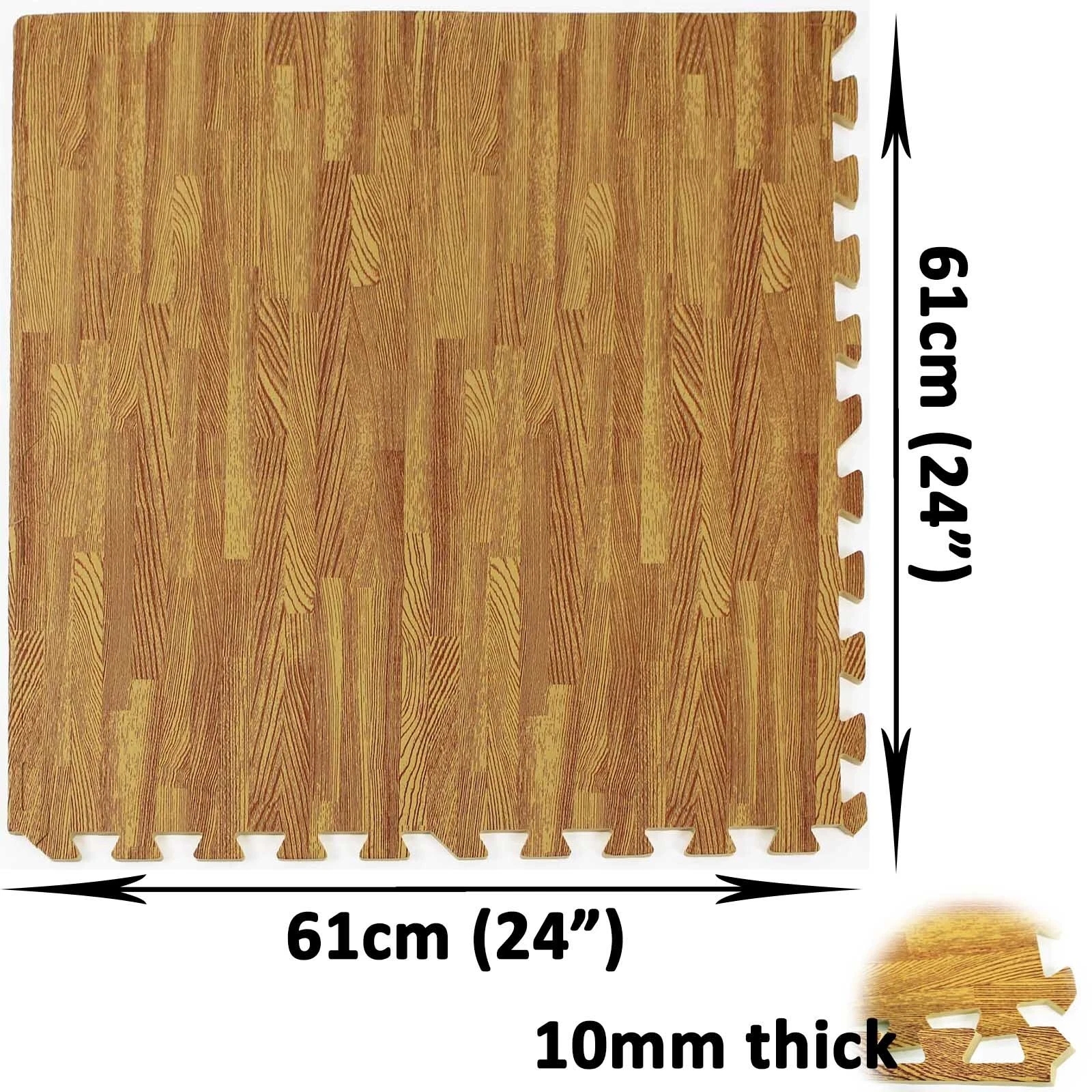 Wood Effect EVA Foam Interlocking Floor Tiles Detail