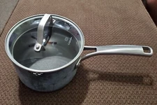 CALPHALON CLASSIC Non stick Anodized 2.5qt 87025 with Strainer Lid & Pour Spouts