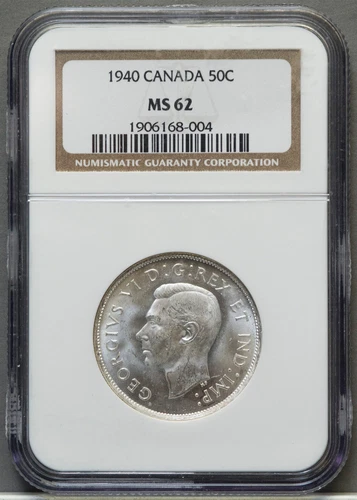 1940 Canada 50c NGC MS-62