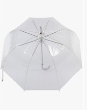 Cloak 10pk Auto Open Clear Dome/Bubble Umbrellas Pack of 10