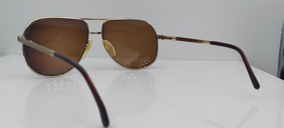 Vintage Safilo SP105 Gold Pilot Metal Sunglasses Italy FRAMES ONLY View 3