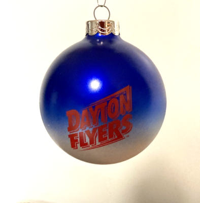 #ad #ad Vintage University Of Dayton Glass Christmas Ornament blue silver red logo $7.50