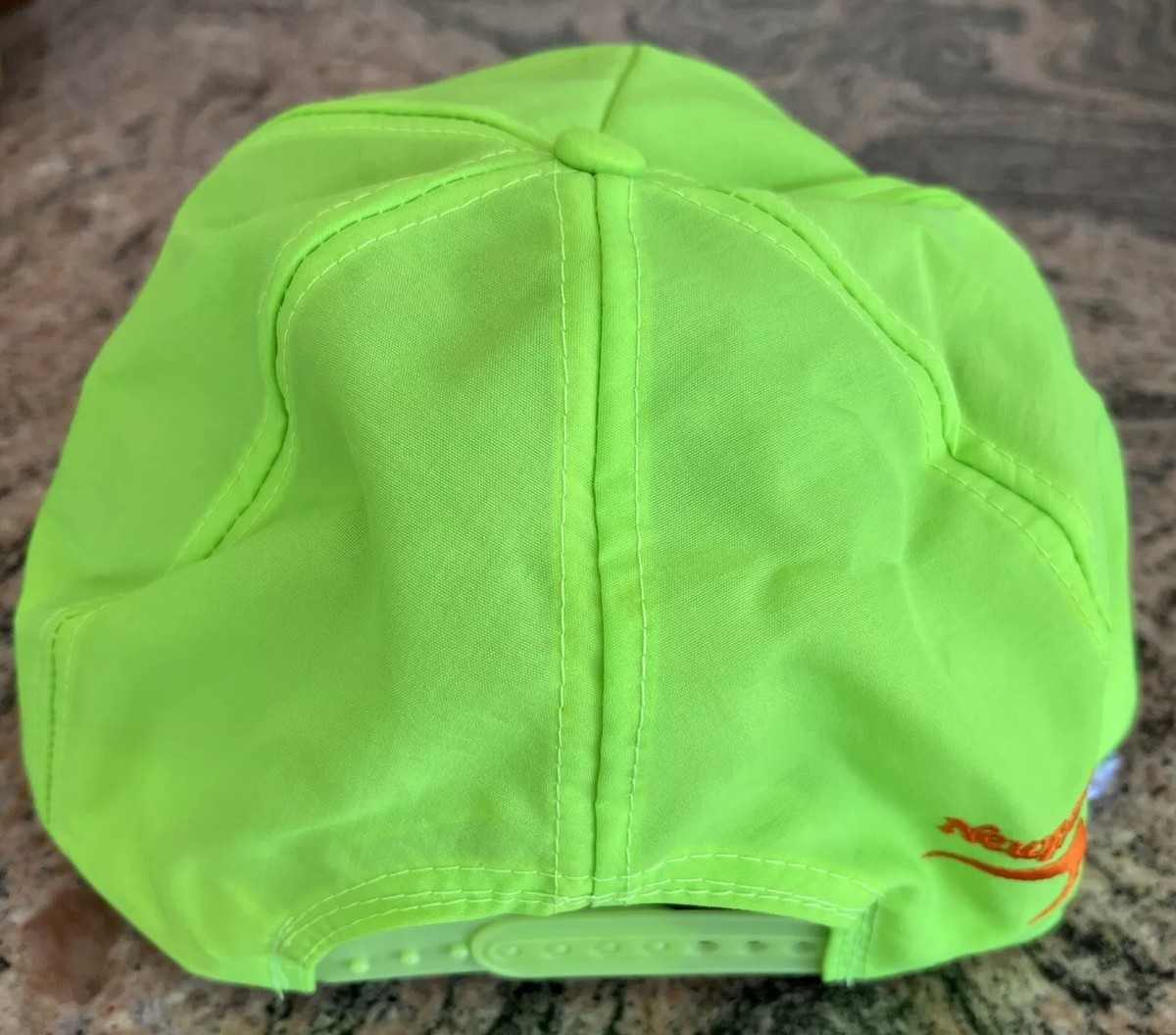 Brand New Vintage 90's Newport Embroidered Logo Neon Green