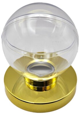 CSP Gold Base Baseball Holder Protective Display Case For Balls - Gold Pedestal