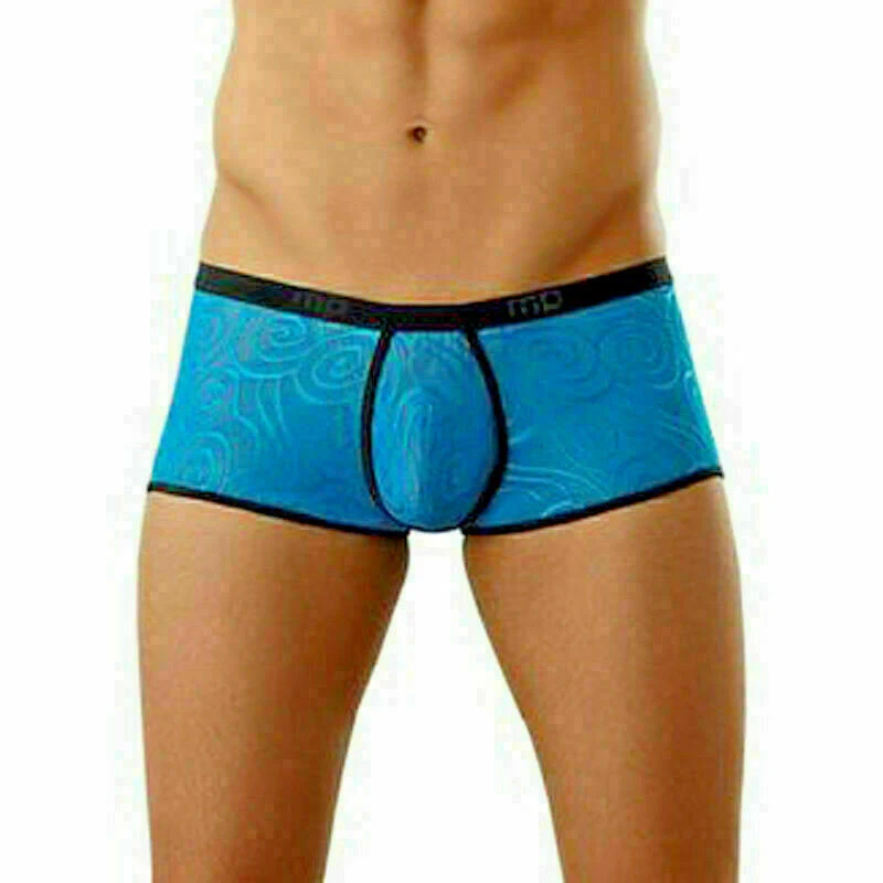 Midshort/boxer transparente potenciador remolino masculino ~ ropa interior sexy para hombre Foto 2 de 4