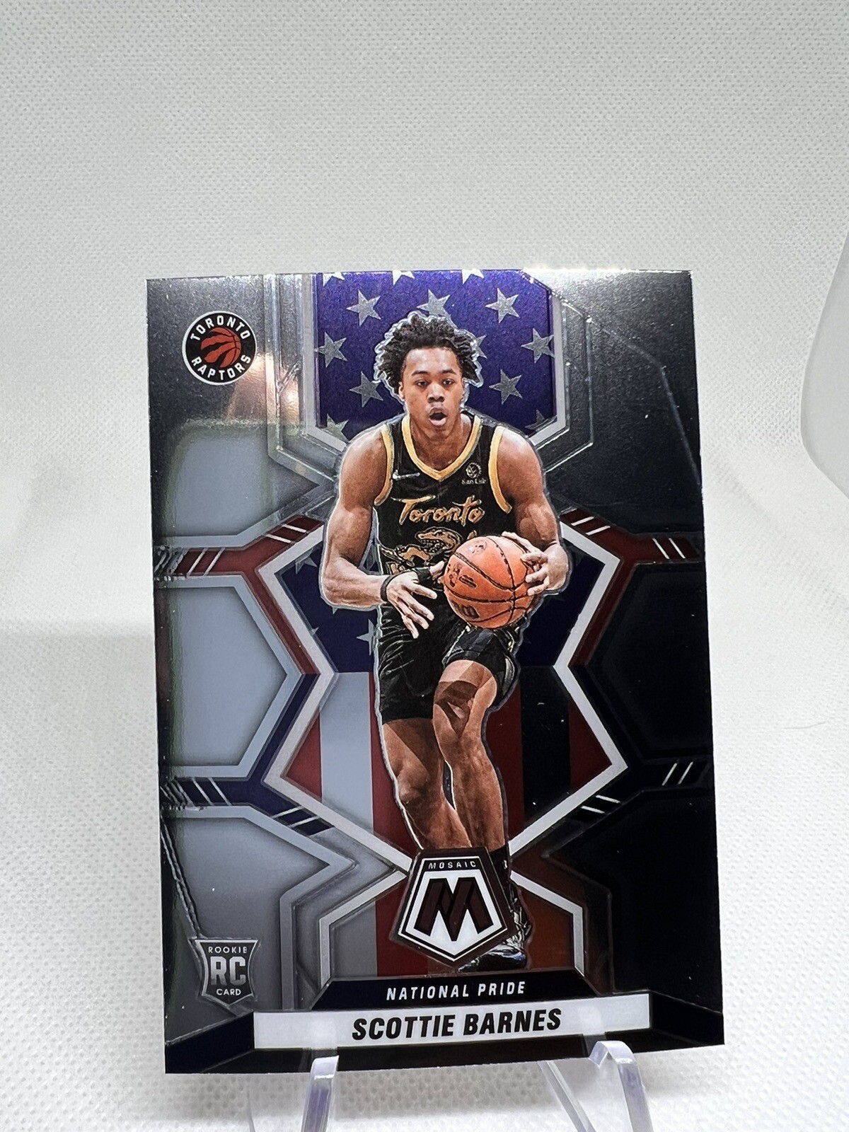 2021-22 Panini Mosaic Scottie Barnes National Pride RC #257 Raptors Rookie