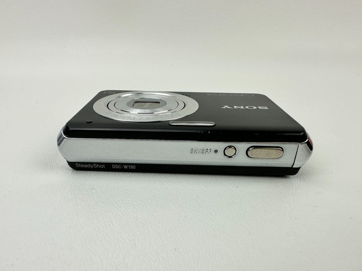Sony Cyber-shot DSC-W190 12.1MP Digital Camera - Black Tested W/ Batt No Charger
