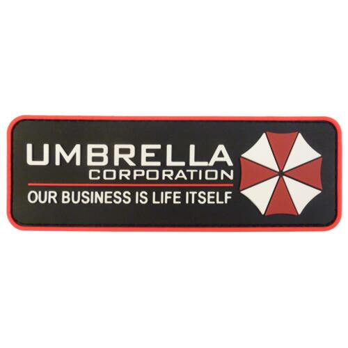 umbrella corporation resident evil cosplay PVC rubber 3D hook patch - Picture 1 of 7