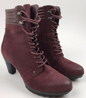 burgundy suede booties