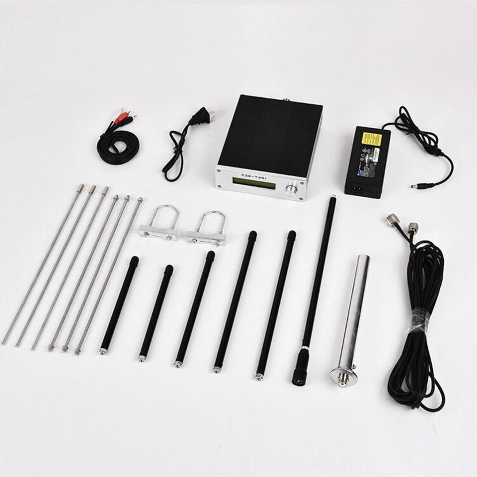 Professional CZE-T251 25W FM transmitter stereo broadcast adjustable &GP Antenna - Image 4 of 4