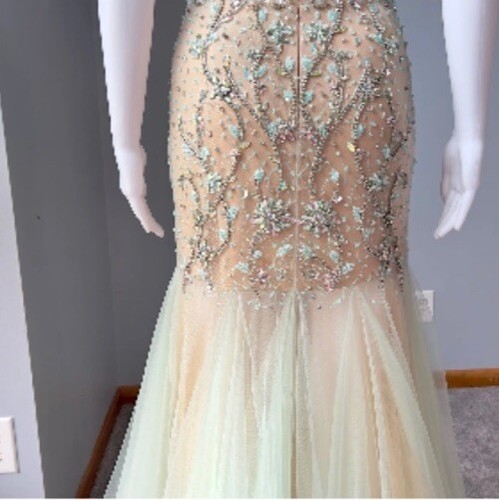 Crystal Mermaid Party Prom Embellished Dress UK8 £1549 Ball Terani Couture - 第 15/23 張圖片
