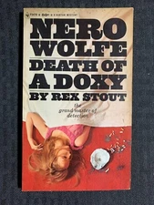 1967 NERO WOLFE Death of a Doxy by Rex Stout FN 6.0 Bantam Paperback